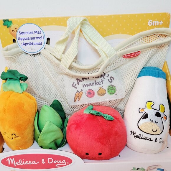 Melissa & Doug Farmer's Market Basket Fill and Spill Sensory Plush Toy Set - Picture 3 of 5